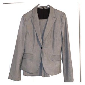 2pc Gray Express suit - WORN TWICE
